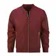 YOUTHUP Herren Jacke Leichte Übergangsjacke mit Ärmeltasche Sommerjacke Regular Fit Freizeit Bomberjacke, Rot, L