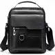 SIDNAZ Herrentasche Leder Tasche männerhandtasche IPAD Schultertasche Business Männer Aktentaschen Handtaschen für Arbeit Reise Alltagsleben DE918 Schwarz