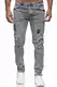 Reslad Jeans Herren Destroyed Look Slim Fit Denim Strech Jeans-Hose RS-2062 (W32 / L32, Grau (2090))