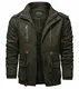 KEFITEVD Jacke Herren Winter Übergangsjacke Herbst Warm Parka Freizeitjacke Jagd Angeln Fleecejacke Gefüttert Winterparka Army Jacket Lange Pilotenjacke Dunkeloliv M