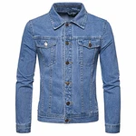 Allthemen Jeansjacke Herren Denim Jacket Trucker Jacke Übergangsjacke für Männer Freizeitjacke (#8118, #801) Hellblau (8118)