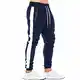 Tansozer Sporthose Herren Lang Jogginghose Herren Baumwolle Trainingshose Männer Jogging Hose Herren Slim Fit Gym Fitness Sweathose Trackpants mit Kordel Stretch Blau M