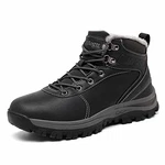 Ulogu Herren Winterschuhe Warm Gefüttert Winterstiefel Wasserdicht Trekking Wanderschuhe Schwarz (1920)