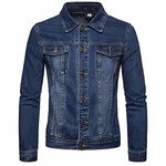 Allthemen Jeansjacke Herren Denim Jacket Trucker Jacke Übergangsjacke für Männer Freizeitjacke (#8118, #801) Dunkelblau (8118)