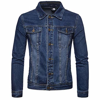 Allthemen Jeansjacke Herren Denim Jacket Trucker Jacke Übergangsjacke für Männer Freizeitjacke (#8118, #801) Dunkelblau (8118) Allthemen Jeansjacke Herren Denim Jacket Trucker Jacke Übergangsjacke für Männer Freizeitjacke (#8118, #801) Dunkelblau (8118)