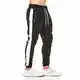 Tansozer Jogginghose Herren Baumwolle Trainingshose Männer Sporthose Herren Lang Slim Fit Jogginghosen Gym Fitness Hose Herren Reissverschluss Taschen Jungen Schwarz M
