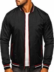 BOLF Herren Bomberjacke Übergangsjacke Stehkragen [1A1] Schwarz (4D4)