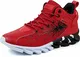 BRONAX Herren Hohe Top Turnschuhe Sportschuhe für Männer Jungen Jung Sneaker Schuhe Laufschuhe Walkingschuhe Tennisschuhe Joggingschuhe Outdoor Running Shoes Rot größe 43 EU (44 Asien)