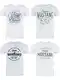 MUSTANG Herren T-Shirt 4er Pack Frontprint O-Neck Rundhalsausschnitt Kurzarm Regular Tee Shirt 100% Baumwolle Schwarz Weiß Grau Blau Grün, Größe:S, Farbe:Farbmix (P17)