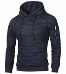 NEWISTAR Hoodie Herren Rundhals Kapuzenpullover Langarm Sweatshirt mit Taschen Marine