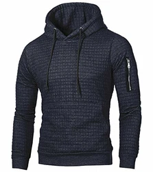 NEWISTAR Hoodie Herren Rundhals Kapuzenpullover Langarm Sweatshirt mit Taschen Marine