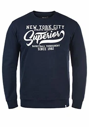 Galilero Herren Sweatshirt Pullover Pulli mit Rundhalsausschnitt, Größe:M, Farbe:Navy (400)