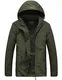 GLESTORE Regenjacke Herren Light Ubergangsjacke Herrn Steppjacke mit Kapuze, Spritzwassergeschützte Jacke, Winddichte und Warme Jacke Dunkelgrün M