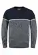 Indicode Lynn Herren Strickpullover Feinstrick Pullover mit Rundhalsausschnitt, Größe:XXL, Farbe:Navy (400)