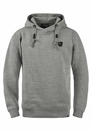 Indicode Barneys Herren Kapuzenpullover Hoodie Pullover mit Kapuze, Größe:M, Farbe:Grey Mix (914)