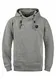 Indicode Barneys Herren Kapuzenpullover Hoodie Pullover mit Kapuze, Größe:M, Farbe:Grey Mix (914)