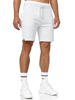 Indicode Herren Sweatshorts Aldrich Ecru Mix