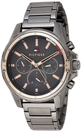 Multi Zifferblatt Quarz Uhr für Herren mit Rotguss Edelstahlarmband - 1791790
