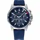 Tommy Hilfiger Multi Zifferblatt Quarz Uhr für Herren mit Blaues Silikonarmband - 1791791