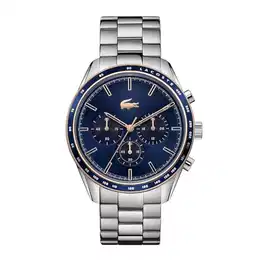 Chronograph Quarz Uhr für Herren Kollektion Boston mit Silbernes Edelstahlarmband - 2011081