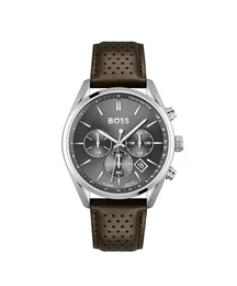 Chronograph Quarz Uhr für Herren mit Braunes Lederarmband - 1513815
