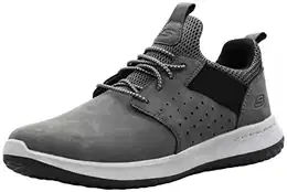 Delson Axton Herren-Sneaker zum Reinschlüpfen, Grau/Schwarz, 43 EU
