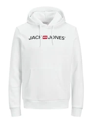 JACK & JONES Male Hoodie Logo Weiß