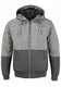 Indicode Hannibal Herren Übergangsjacke Herrenjacke Jacke mit Kapuze, Größe:M, Farbe:Light Grey Mix (913)