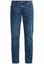 SDPilto Herren Jeans Hose Denim mit Stretch Slim Fit, Größe:33/32, Farbe:Middle Blue Denim (700029)