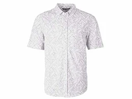 Cutter & Buck Herren Men's Reach Oxford Print Front S/S Button Down Hemd, poliert, Groß