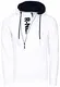 R-Neal Herren Sweatshirt Zipper Langarm Kapuzenpullover 7006, Farbe:Weiß, Größe:M