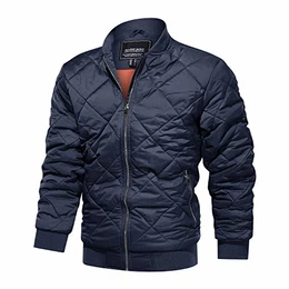 Übergangsjacke Herren Wasserdicht Wanderjacke Gefüttert Winterjacke Wattiert Warm Blouson Fleecejacke Freizeitjacke Outdoor Arbeitsjacke Bomber Fliegerjacke Frühling Herbstjacke Blau