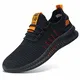 Kefuwu Laufschuhe Herren Sportschuhe Straßenlaufschuhe Sneaker Joggingschuhe Atmungsaktiv Turnschuhe Walkingschuhe Traillauf Fitness Schuhe Outdoor（Schwarz Orange 43）