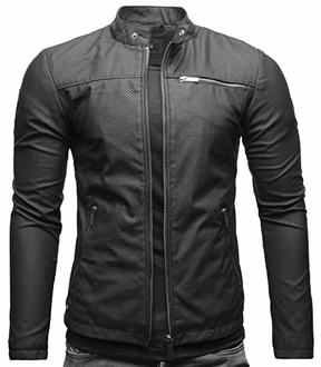 Crone Vego Herren Eco-Lederjacke Cleane Leichte Basic Jacke Vegan Schwarz Crone Vego Herren Eco-Lederjacke Cleane Leichte Basic Jacke Vegan Schwarz