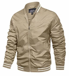 Bomberjacke Herren Winter Fliegerjacke Bundeswehr Übergangsjacke Männer Militär Pilotenjacke Baumwolle Arbeitsjacke Leicht USA Bomber Jacke Pilot Windjacke Outdoor Taktische Herbstjacke Khaki