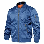 TACVASEN Herren Bomberjacke Fliegerjacke Pilotenjacke Blau