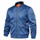 TACVASEN Bomberjacke Herren Blau Fliegerjacke Männer College Pilotenjacke Baseball Blouson Army Übergangsjacke leichte Sportjacke Bomber Jacke mit Reißverschluss Tasche Blau