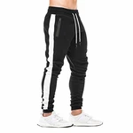 FEDTOSING Herren Jogginghose Fitness Sporthose Slime Fit Hose Joggers Freizeithose Laufen Trainningshose Schwarz