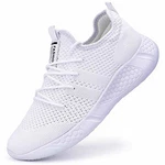BUBUDENG Herren Schuhe Laufschuhe Sportschuhe Sneaker Straßenlaufschuhe Turnschuhe Outdoor Leichtgewichts Laufschuhe Freizeit Atmungsaktive Fitness Schuhe Weiß
