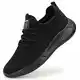 BUBUDENG Herren Schuhe Laufschuhe Sportschuhe Sneaker Straßenlaufschuhe Turnschuhe Outdoor Leichtgewichts Laufschuhe Freizeit Atmungsaktive Fitness Schuhe Schwarz EU 43