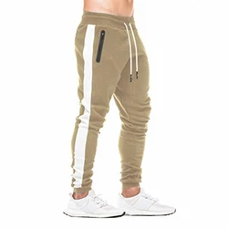 FEDTOSING Herren Jogginghose Fitness Sporthose Slime Fit Hose Joggers Freizeithose Laufen Trainningshose Khaki