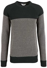 !Solid Rapel Herren Strickpullover Grobstrick Pullover mit Rundhalsausschnitt, Größe:XL, Farbe:Black (194007)