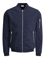 Jack & Jones Herren Leichte Bomber Jacke College Übergangs Blouson JJERUSH nachtblau
