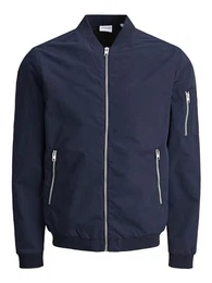Herren Leichte Bomber Jacke Plus Size College Übergangs Blouson Große Übergrößen JJERUSH, Farben:Blau-2, Größe Jacken:XXL