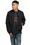 Jack & Jones Leichte Bomber Jacke College Übergangs Blouson JJERUSH schwarz