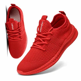 Herren Walkingschuhe Turnschuhe Fitnessstudio Sportschuhe Sneaker Running Tennis Schuhe Freizeit Straßenlaufschuhe Fashion Leichtgewichts Atmungsaktiv Schlüpfen Schuhe Rot 43 EU