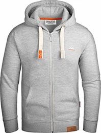 Herren Kapuzenpullover grau meliert, M, GEC022