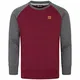 REPUBLIX Herren Basic College Sweatjacke Pullover Hoodie Sweatshirt R5040 Bordeaux/Anthrazit M