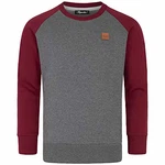 REPUBLIX Herren Basic College Sweatjacke Pullover Hoodie Sweatshirt (R5040) Anthrazit/Bordeaux (R5040)