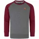 REPUBLIX Herren Basic College Sweatjacke Pullover Hoodie Sweatshirt R5040 Anthrazit/Bordeaux M